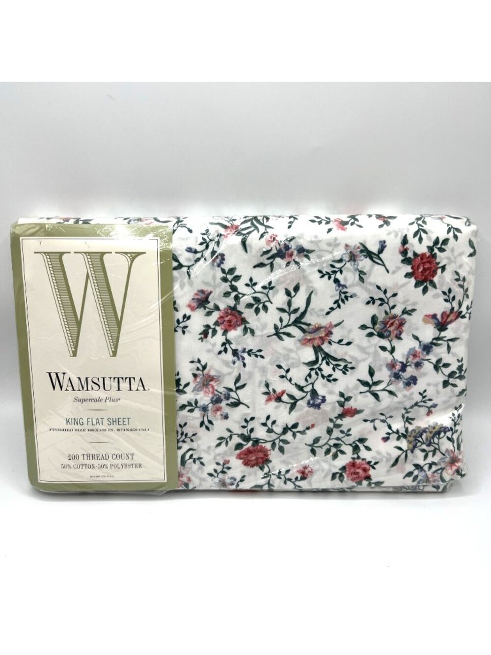 Wamsutta Supercale Plus King Flat Sheet Roses Floral
